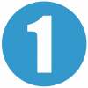 Icon Schritt 1 Hellblau